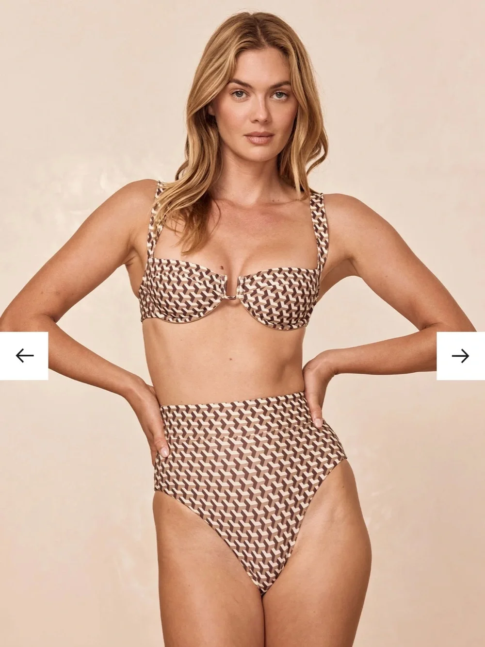 Monday Swimwear CALA ROJA TOP - HUSK GEO